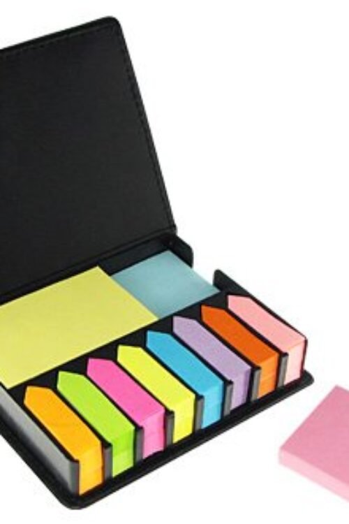 Set de Notas Adhesivas de PU Negro